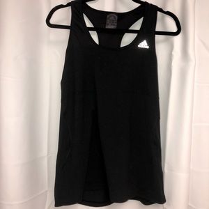 Adidas Black Athletic Tank Top Mesh Back